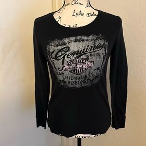 Harley Davidson Black Mt McKinley Denali Park Alaska Graphic Shirt